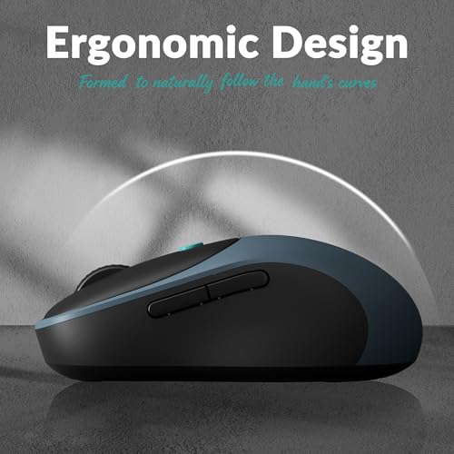 Image of Keychron BM24 Portable Wireless Mouse, 2400 DPI Quiet Clicks, 2.4 GHz /Bluetooth 5.2 /Wired with Programmable Buttons, Long Battery Life for Laptop PC /Mac /Windows - Space Gray