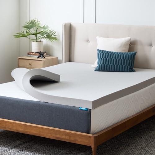 Lucid 3 Inch Bamboo Charcoal Memory Foam Topper, Odor Control...