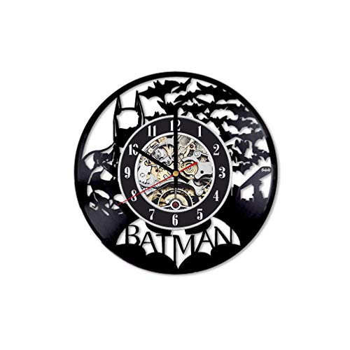 Batman Wall Clock, Batman Art, DC Superhero Decor, DC Comics Room Decor, Batman Vinyl Clock, Batman lp, Batman Gifts for Boys