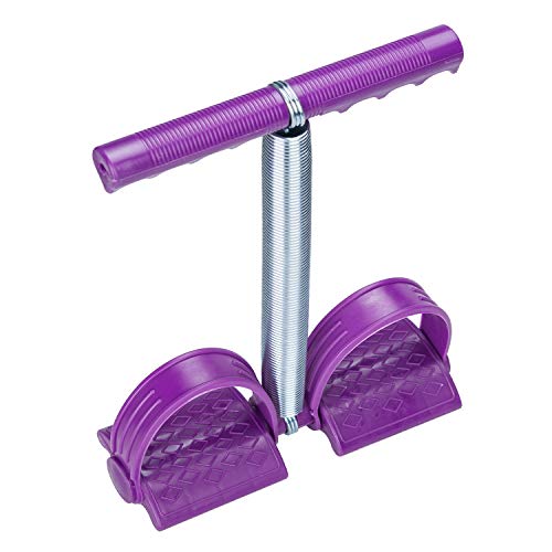 Covvy Elastic Sit Up Pull Rope Spring Tension Foot Pedal Abdomen Leg Exerciser Tummy Trimmer Equipment Bodybuilding Home Gym Arm Waist Sport Fitness Stretching Slimming Training (Purple) by COVVY - Image 2