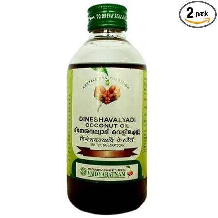 VAIDYARATNAM 200 ml Dinesavalyadi Kera Thailam - Pack of 2