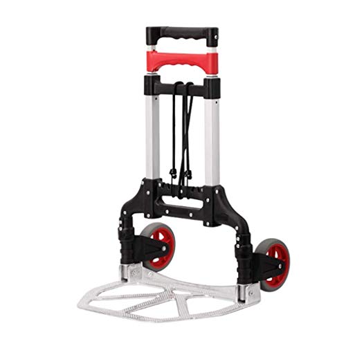 Carretilla plegable portátil con ruedas de goma sólidas miniatura 1