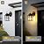 OKELI Dusk to Dawn Outdoor Wall Lights, Exterior Waterproof Lantern, Front Porch Sconce Lighting with Water Ripple Glass Shade, Mini Anti-Rust Wall Lamps Outside Lights for House Garage (2 Pack)