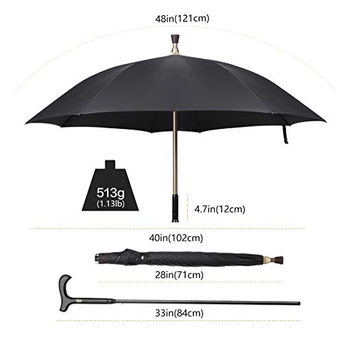 Wrzbest 2-In-1 Walking Sticks Umbrella thumb #5