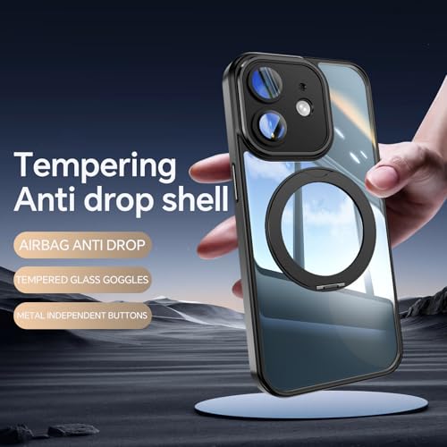 Coque iPhone 12 antichoc avec béquille rotative et vitre de protection écran Asuwish - 4