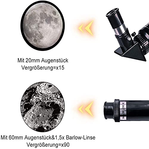 Telescopio Refractor Astronómico 150X 70mm con Tripié miniatura 4