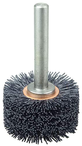 Image of Weiler 17215 Bore-Rx 2 inch Dia. Internal Brush Deburring Tool, .026 /120CG Crimped Fill, 3 /8 inch Stem, Made in the USA