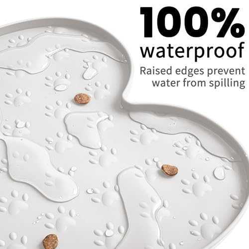 Dog-Food-Mat-Anti-Slip-Silicone-Dog-Bowl-Mat-Thicker-Pet-Placemat-Waterproof-Cat-Feeder-Pad-with-Raised-Edge-Puppy-Kitten-Feeding-Mats-Suitable-Small-Medium-Sized-Dogs-Cats-Eating-Tray Dog Food Mat Anti Slip Silicone Dog Bowl Mat Thicker Pet Placemat Waterproof Cat Feeder Pad with Raised Edge Puppy Kitten Feeding Mats Suitable Small Medium Sized Dogs Cats Eating Tray