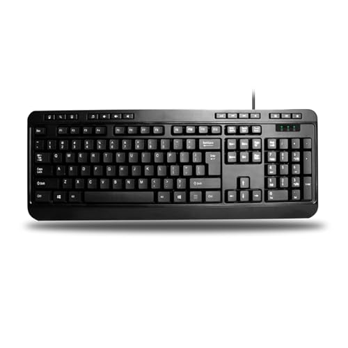 Clavier USB QWERTY Anglais Adesso AKB-132UB noir filaire pc informatique