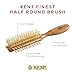 Kent LC7 Half Radial Hair Brushes for Women Curling Hair Brush Made of Cherrywood - White Natural Boar Bristle Hairbrush Adds Volume to Shoulder Length Hair - Salon Style Pure Wood Brush from Kent