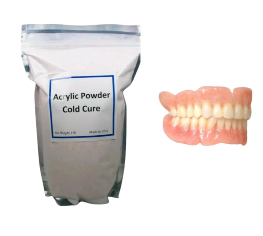 Self Cure - Acrylic Powder- Light Pink Veined Color - 1 Lb - Resealable Mylar Bags - Repair, Rebasing, Expansions