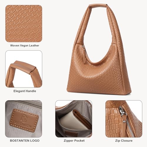 Image of BOSTANTEN Shoulder Bag for Women Trendy Summer Hobo Handbag Purse Top-handlde Tote Bag