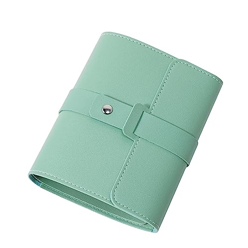 Image of LAKE OF FIRE Earring Book Organizer, Portable Foldable Green Leather Travel Earring Case