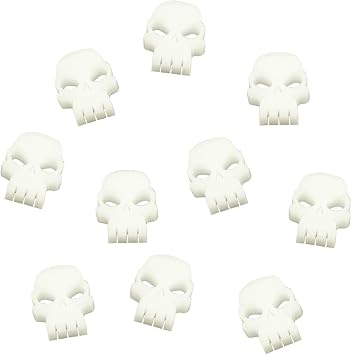 LITKO Mini Skulls | Tiny Skull | Wound | Casualty | Death | Board Game | Role Play Game | Miniature Wargames | Compatible with Dungeons & Dragons, 40K White