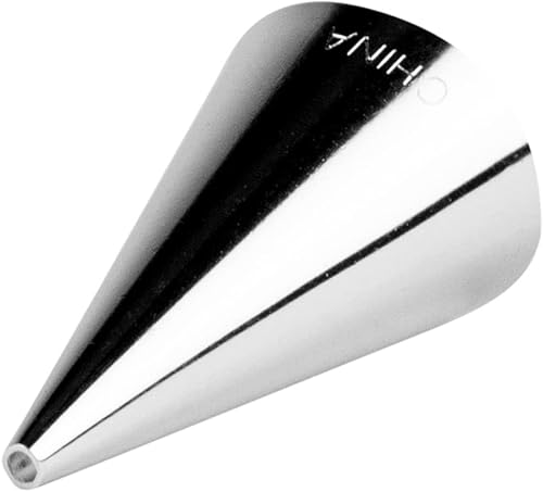 Miniatura 2 de Restaurantware Pastry Tek Punta de tubería, 1 punta redonda redonda para glaseado  #2, resistente a la corrosión, punta de glaseado de acero