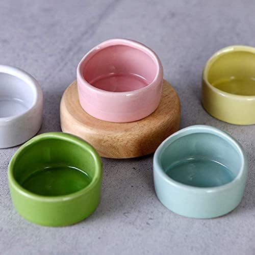 Hamster Ceramic Feeding Bowls,RoadLoo 3 Pieces Ceramic Animal Dishes Food Bowl Anti-Bite Ceramic Animal Food Bowl Cute Small Animal No Spill Water Feeder for Rabbit Hedgehog Guinea-Pig Gerbil Squirrel