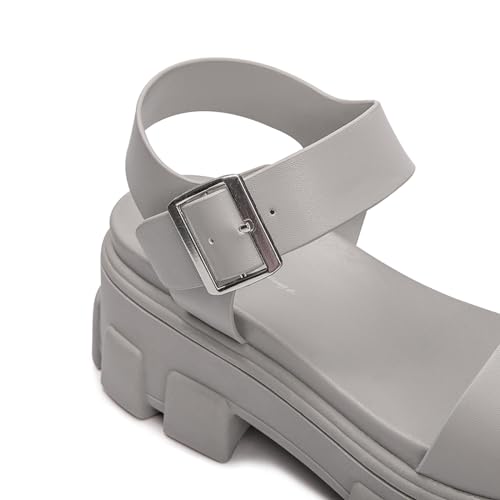 Image of Luffymomo Women's Platform Wedge Sandals | Chunky Heels Ankle Strap Shoes Open Toe Summer Adjustable Sandals, Lug Sole