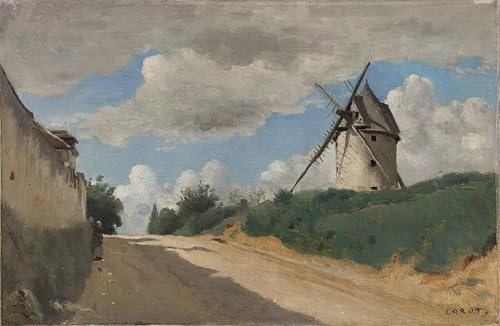 Posters et art Jean Baptiste Camille Corot tableau de paysage vintage 60x90cm