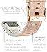PCAVO 20mm Leather Watch Band for Garmin Fenix 6s / Fenix 5s / Fenix 7s, QuickFit 20mm Soft Leather with Silicone Strap for Garmin D2 Delta S epix Pro Gen 2 42mm Beige