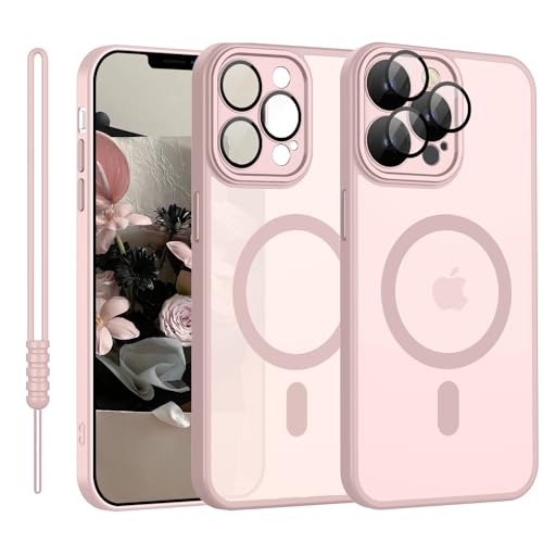 YUANDMI iPhone 11 Pro Hülle Magnetic, Hanyhülle iPhone 11 Pro Magnetisch Leicht Dünn Matte Touch Kameraschutz, Kratzfeste Anti-Gelb rutschfest Schutz Stoßfest Hülle für iPhone 11 Pro Rosa