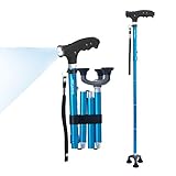 BeneCane Walking Cane Folding Cane Adjustable Cane for Men Women Seniors LED Light Fold-up...