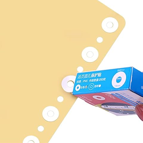 250Pcs Hole Punch Reinforcement Stickers,Waterproof Self Adhesive Ring Binder Hole Stickers Loose-Leaf Paper Hole Reinforcement Ring Labels Stickers for Office School Home Supplies Cover