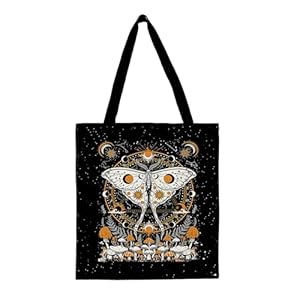 kunlisa Dead Moth Tote Bag, Goth Tote Bag, Tote Bag for Women