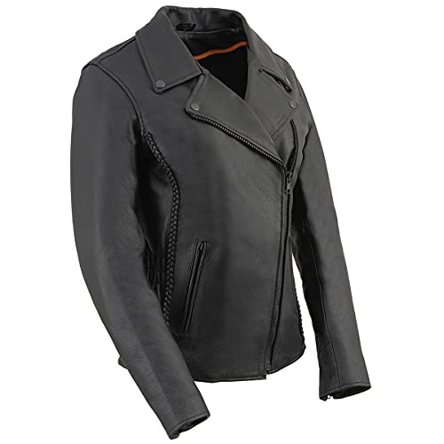 Image of Milwaukee Leather Women's Classic Premium Leather Motorcycle MC Style Riding Jacket