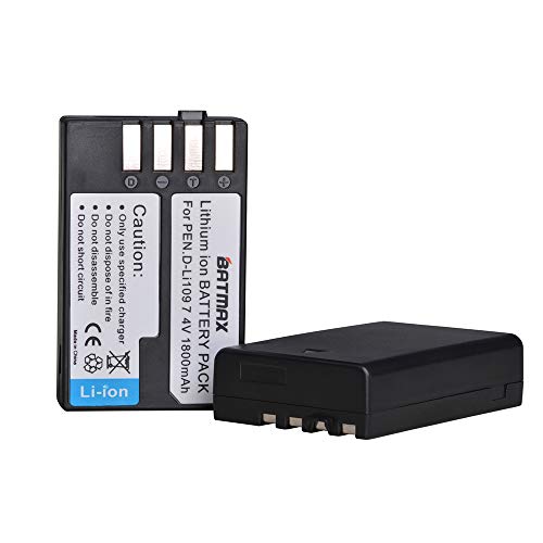 Batmax 2Pcs D-Li109 Battery + Dc Charger For Pentax D-Li109 Pentax K-R K-30 K-50 K-500 Kr K30 K50 K500 K-S1 K-S2 K-70 Camera Batteries #TOP3