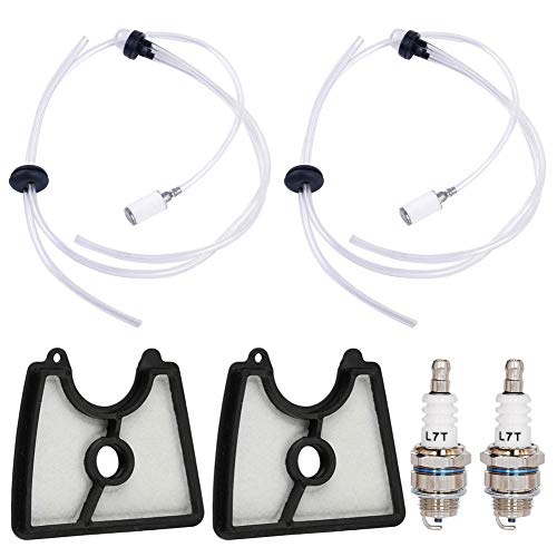 KingBra 545112101 filtro de aire Kit 581798001 filtro de aire de línea de combustible Bujía apto para Husqvarna Craftsman 545081841 125B 125BVX 125BX soplador Cover
