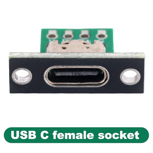 10 piezas conector USB C para montaje en panel miniatura 6
