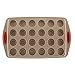 Rachael Ray Cucina Nonstick 24-Cup mini Muffin Tin With Grips / Nonstick 24-Cup Cupcake Tin With Grips - 24 Cup, Brown