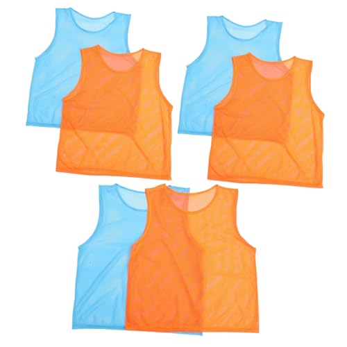BESPORTBLE Athletic Soccer Basketball Training Pinnies 6 Pack of Ventilated Quick-drying Vests Unisex Adult Size