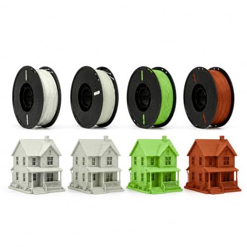 Marble PLA 3D Printer Filament, Fits for Most FDM 3D Printers (Marble Pla Bundle 4kg)