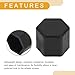 Partuto 20 Pcs Wheel Lug Nut Bolt Rims Tire Nut Screws Dust Cap Cover Nut Protection Silicone Black 2.2x19x20.2mm