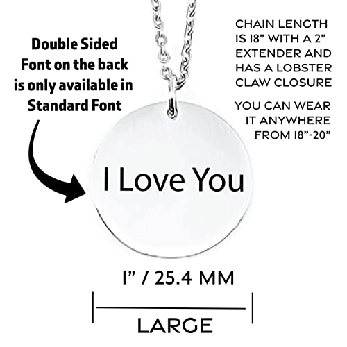 Irene Disc Personalized Mom Necklace Mom Gift Last Name Necklace Mother's Day Gift For Mom Personalized Last Name Kids Names Rose Gold Silver Stainless Irene-Disc #TOP3