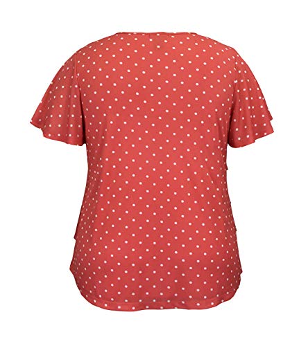Image of LEEBE Women and Plus Size Printed Mesh Ruffle Top (Small-5X)