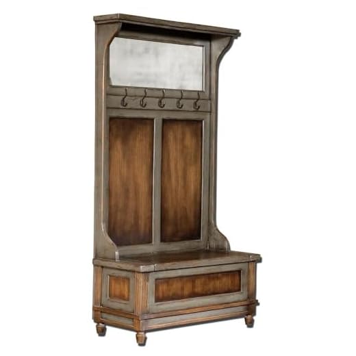 Uttermost 25561 Riyo Distressed Hall Tree, Rustic