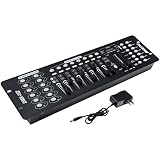 TCFUNDY DMX 512 Controller, 192 Channel DMX Light Controller Stage Lighting Console for Party DJ Disco Lights Show Night Club