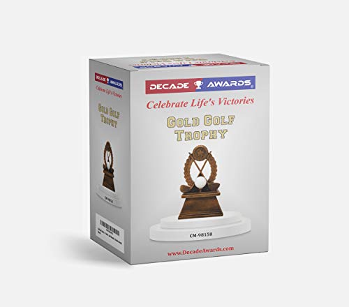 Decade Awards Golf Wreath Trophy | Engraved Golf Tournament Award - 7 Inch Tall - Engraved Plate On Request #TOP4