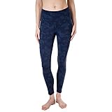 Tuff Athletics Women's Active Supplex Yoga Legging with 40+ Sun Protection Wally Floral Medium