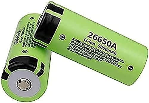 2 Piezas Batería De Litio Recargable 3.7V 5000Mah 26650A Batería Li-Ion, Baterías Recargables...
