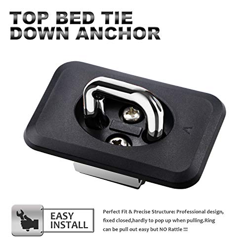 Dibanyou Tie Down Anchors Truck Bed Side Wall Anchors Retractable Flush Fit For 1998-2014 F-150, Super Duty 1998-2016 4Pcs #TOP1