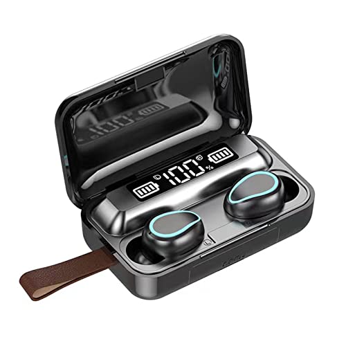 Beoankit Auriculares Inalámbricos Bluetooth Internos con Control Táctil, Micrófono Integrado Reducción de Ruido Hi-Fi, con Pantalla Digital LED Estuche de Carga, Resistente al Agua IPX7, Negro