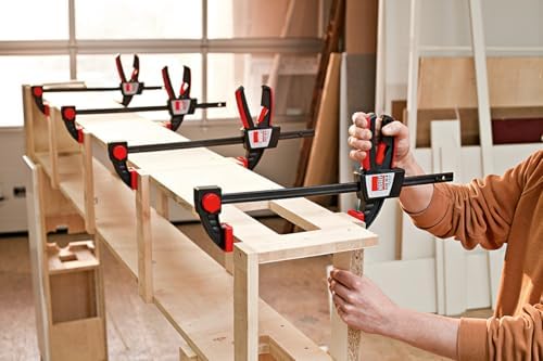 Image of BESSEY EZS Series 12. in Trigger Style Clamp, EZS30- 445 lb Clamping Force - Fast Acting One Hand Woodworking Clamps for Wood working, Carpentry, Home Improvement, DIY, Construction Projects