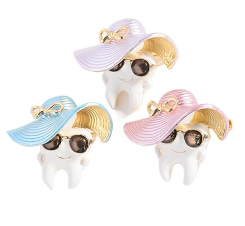 Image of 1PCS /6PCS Dental Pin Cute Enamel Dental Brooch Fashion Unisex Cartoon Clothing Badge Lapel Pin Campus Clothing Accessories Medical Jewelry Souvenir Gift Doctor Nurse Graduate Student