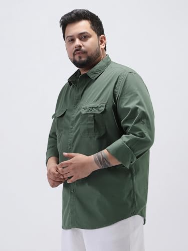 Image of Urbano Plus Men's Cotton Full Sleeve Regular Fit Casual Solid Shirt