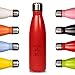 2BEECO Borraccia Termica Senza Perdite - 500ml - Senza BPA per Bambini, Scuola, Sport, Campeggio, Yoga, Palestra, Ciclismo (Rosso - Red)