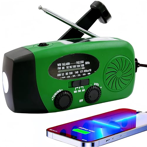 Radio d'urgence météo contre les pannes de réseau avec chargeur solaire autonome