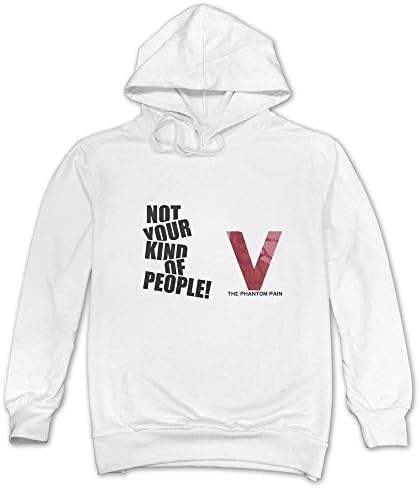 JaHa Men's Metal Gear Solid V The Phantom Pain Hoodies Sweatshirt White